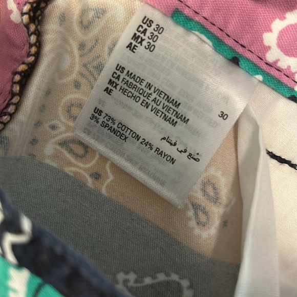 Sun + Stone Patchwork Pants Multicolor Boho Funky Size 30 - Picture 8 of 10